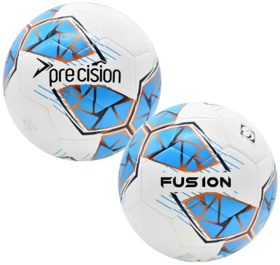 Precision Fusion FIFA Basic Training Ball - White / Cyan