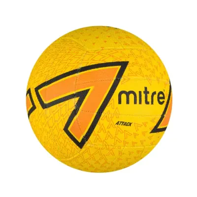 Mitre Attack F18P Netball - Yellow / Orange / Black