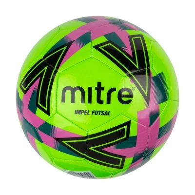 Mitre Impel Futsal Indoor Football - Fluo Green / Pitch Green / Pink / Black / Black