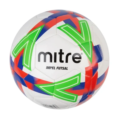 Mitre Impel Futsal Indoor Football - White / Blood Orange / Dazzling Blue / Black