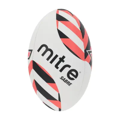 Mitre Sabre D4P Rugby Ball - White / Black / Orange