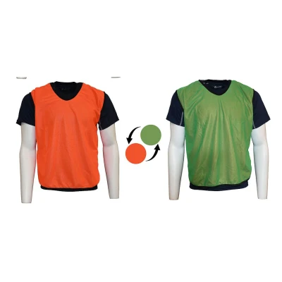 Precision Reversible Mesh Training Bibs - Orange / Green