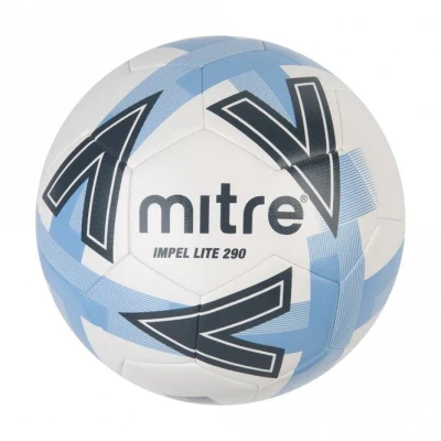 Mitre Lite 290 Training Football - White / Sky Blue / Black Size 4