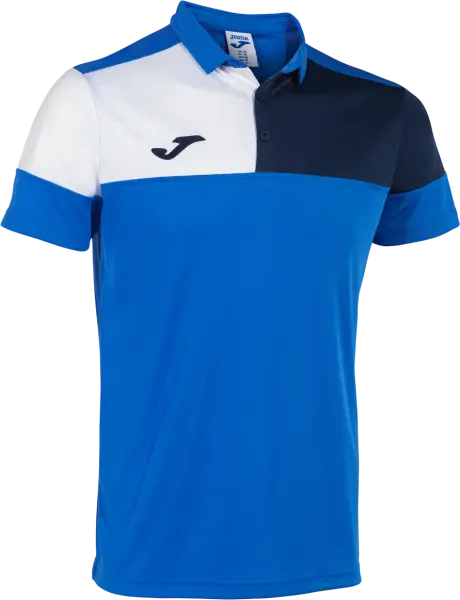 Joma Crew V Polo Shirt- Royal / Navy / White