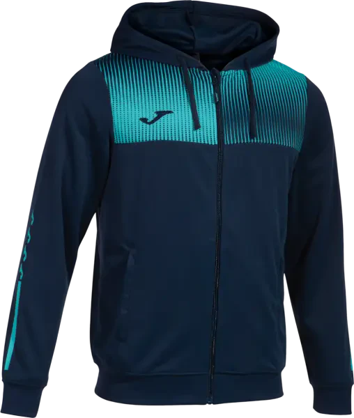Joma Eco-Supernova Full Zip Hoodie - Navy / Fluor Turquoise