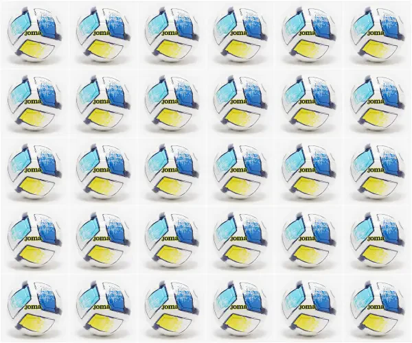 30 Multi-Buy Joma Dali II Training Football - White/Turquoise/Yellow - Size 3