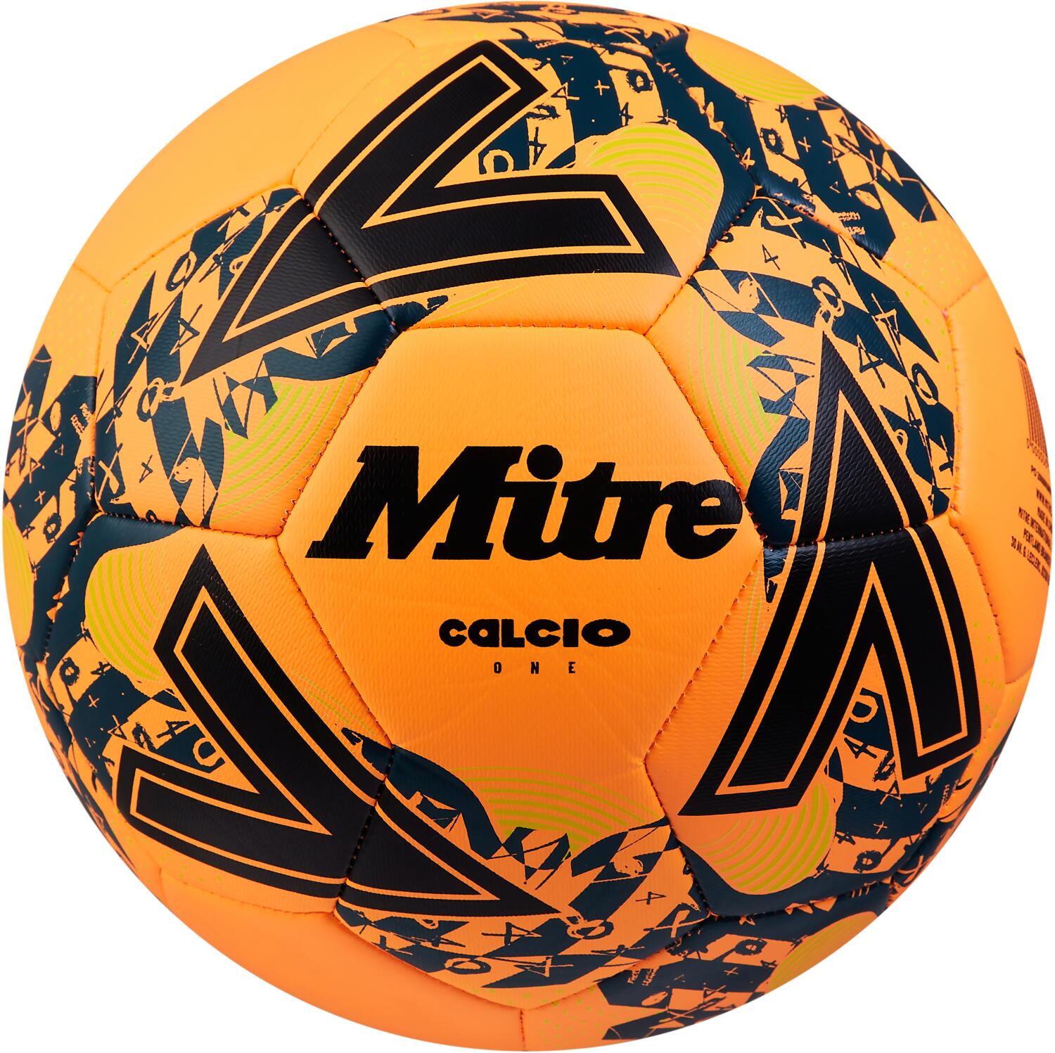 Mitre Calcio One 24 Football - Orange/Black/Teal - Total Football Direct