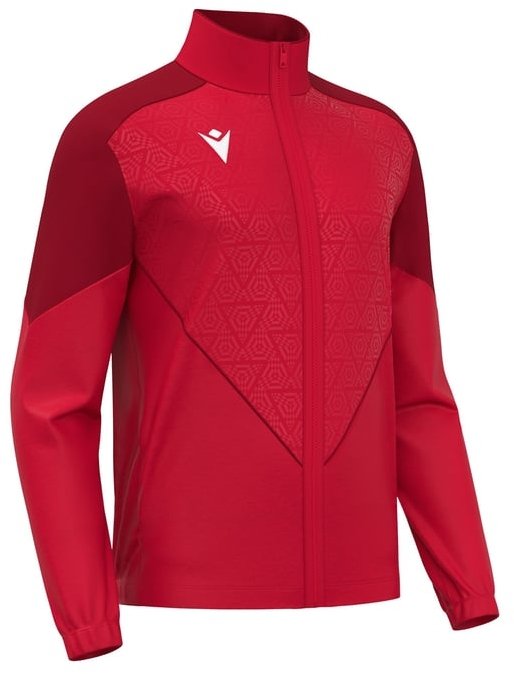 Macron Poseidon Full Zip Track Top - Red / Dark Red - Total Football Direct