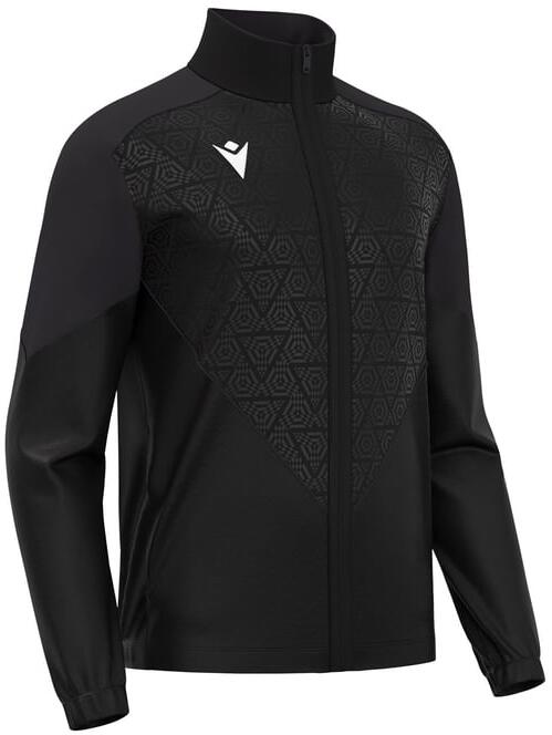 Macron Poseidon Full Zip Track Top - Black / Dark Grey - Total Football ...