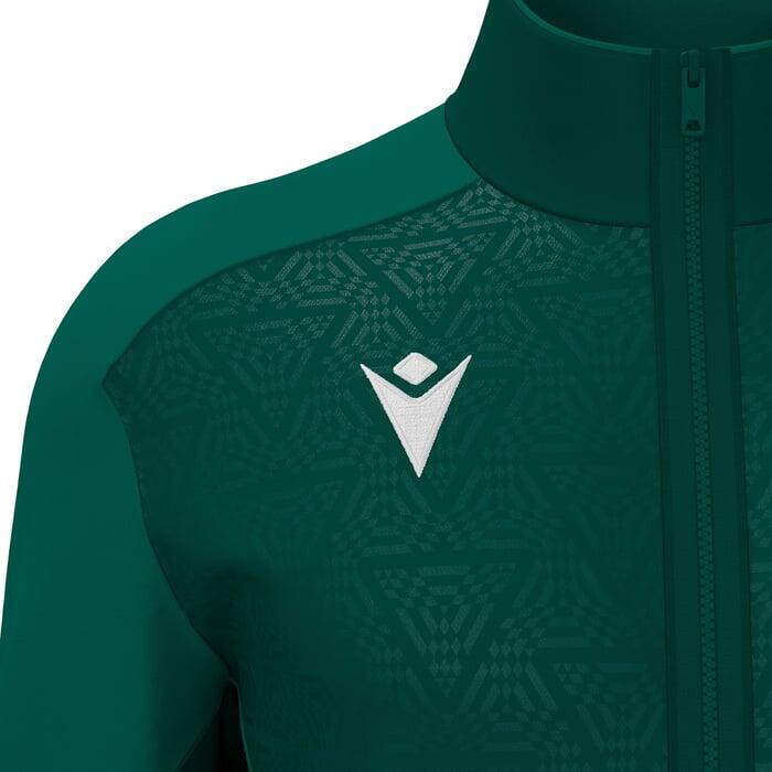 Macron Poseidon Full Zip Track Top - Bottle Green / Light Bottle Green ...