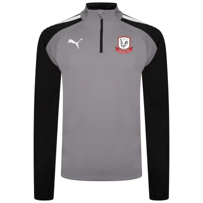 Coggeshall Town FC Youth Qtr Zip Top - Grey