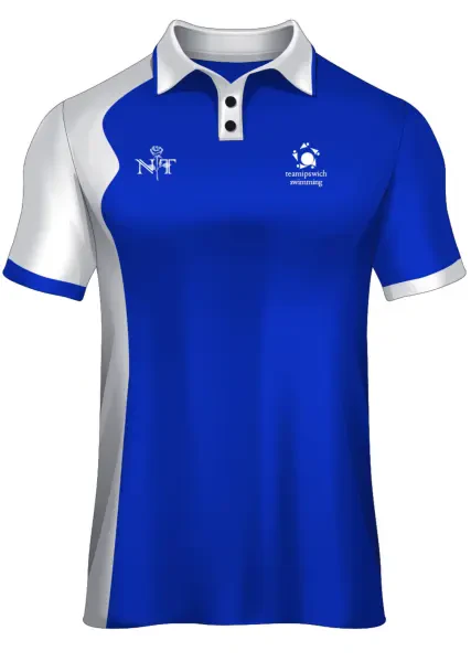 Ipswich Swimming Club Polo Shirt - Royal/White
