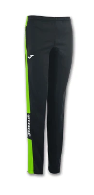 Joma Championship IV (Womens) Long Pant - Black / Green Fluor