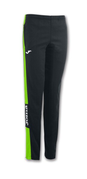 Joma Championship IV (Womens) Long Pants - Black / Green Fluor