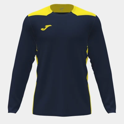 Joma Championship VI Shirt - L/S -Dark Navy / Yellow
