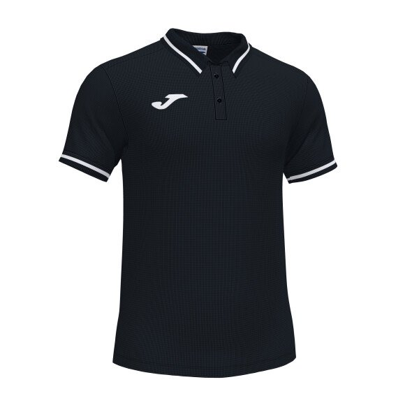 Joma Confort II S/S Polo Shirt- Black / White