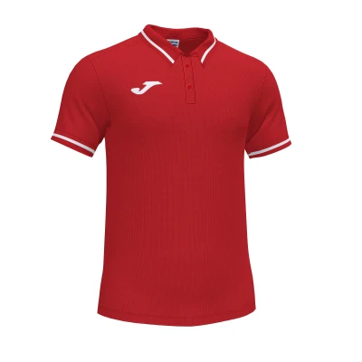 Joma Confort II S/S Polo Shirt- Red / White