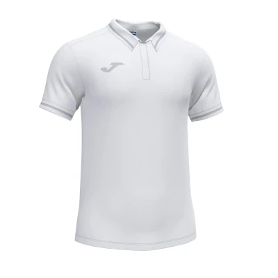 Joma Confort II S/S Polo Shirt- White / Black
