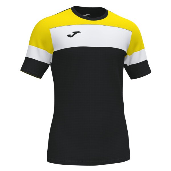 Joma Crew IV T-Shirt - Black / Yellow / White