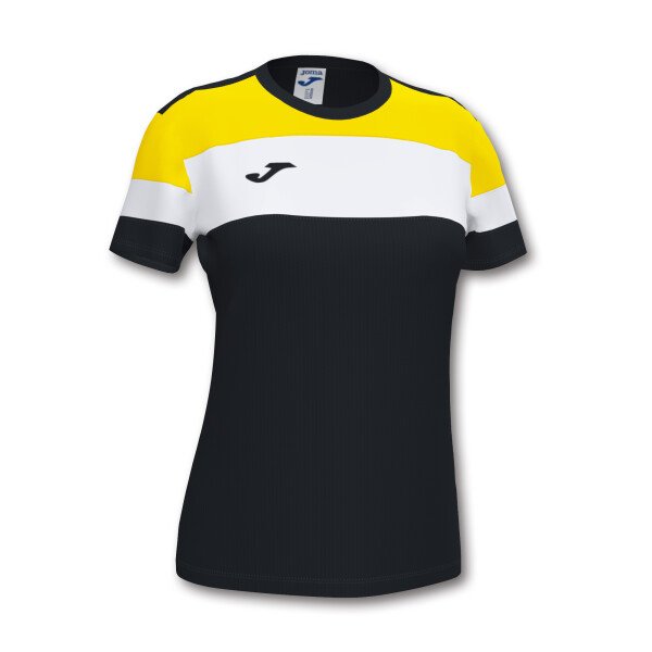 Joma Crew IV (Womens) Shirt - Black / Yellow / White
