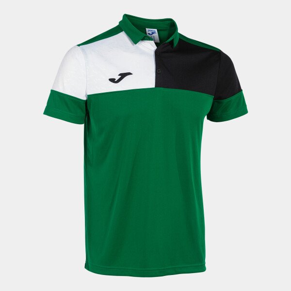Joma Crew V Polo Shirt- Green / Black / White