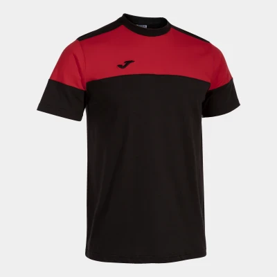 Joma Crew V T-Shirt - Black / Red