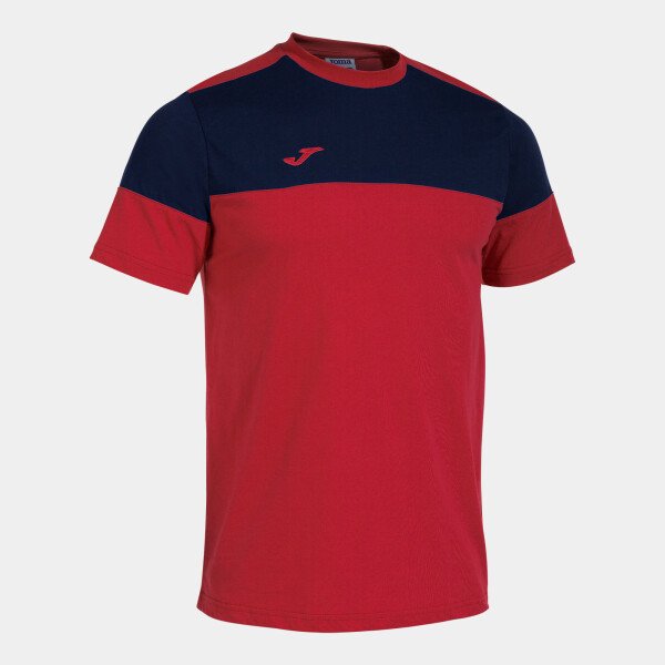 Joma Crew V T-Shirt - Red / Navy