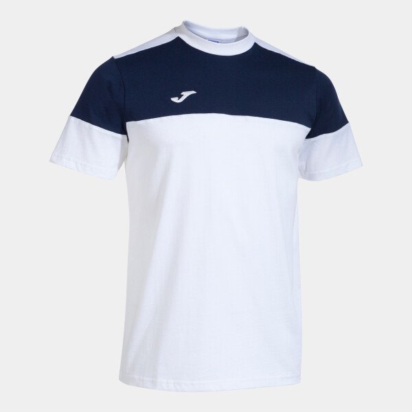 Joma Crew V T-Shirt - White / Navy