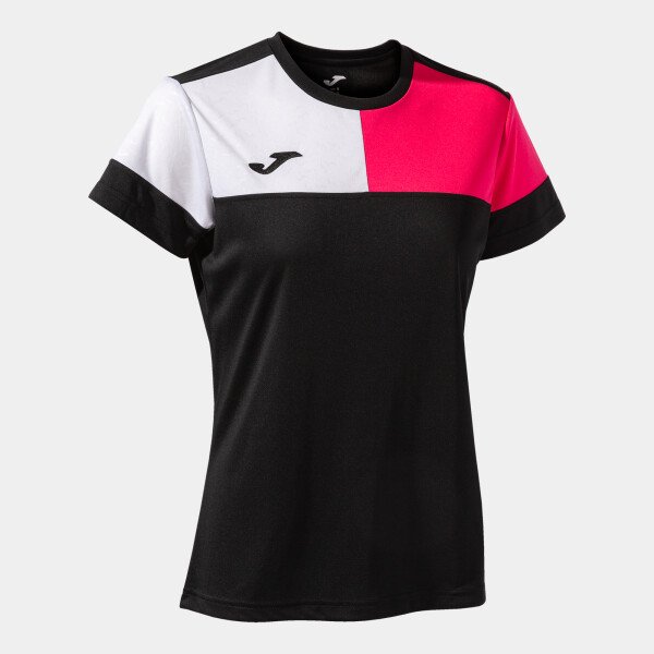 Joma Crew V Womens Shirt - Black / Pink / White