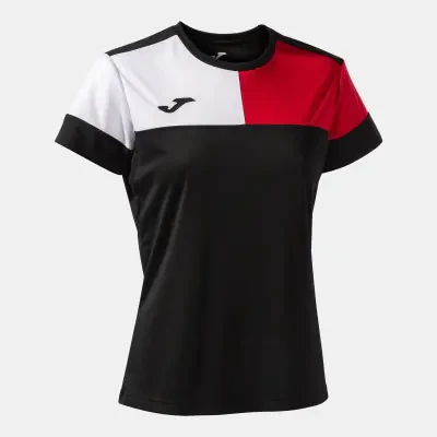 Joma Crew V Womens Shirt - Black / Red / White