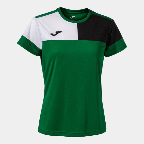 Joma Crew V Womens Shirt - Green / Black / White