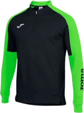 Joma Eco Championship 1/2 Zip Sweatshirt - Black / Fluor Green