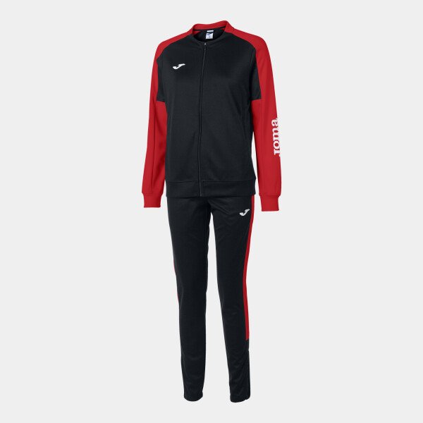 Joma Eco Championship Full Tracksuit (Womens) - Black / Red