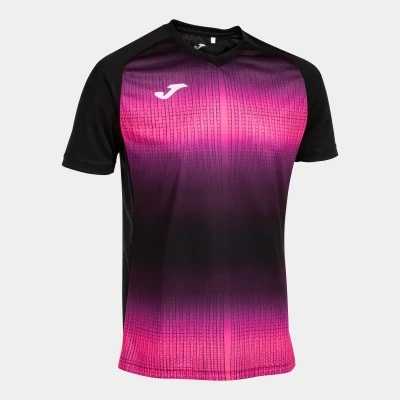 Joma Tiger V Shirt - Black / Fluor Pink