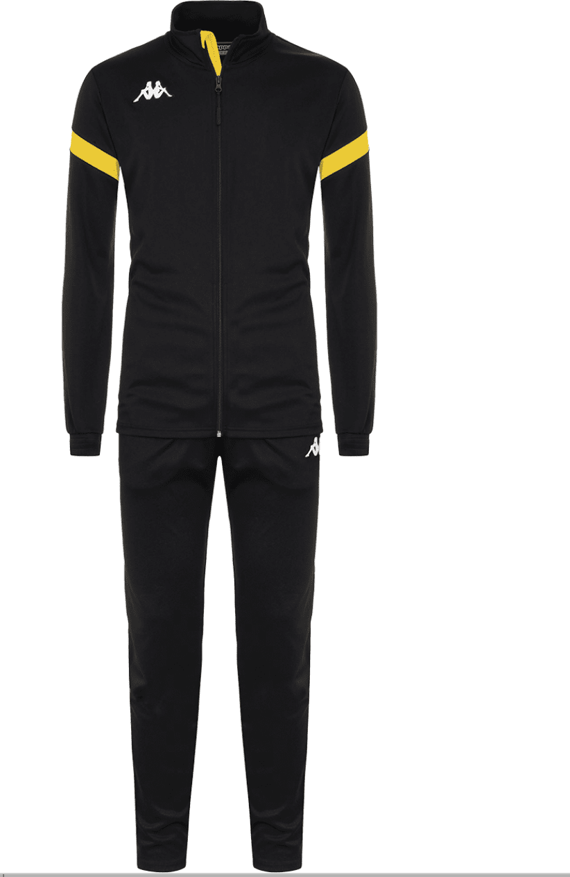 Kappa Dalcito Tracksuit Black / Yellow Total Football Direct
