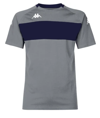 Kappa Diago T-shirt - Grey Mel / Blue Marine