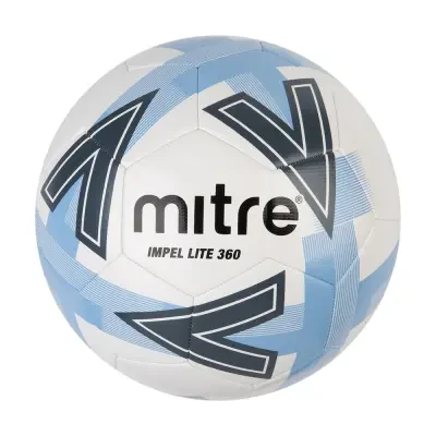 Mitre Lite 360 Training Football - White / Sky Blue / Black (Size 5 only)