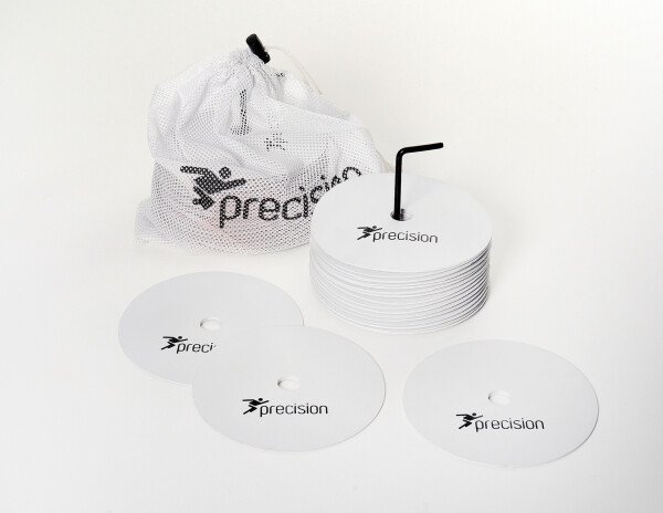 Precision Medium Round Rubber Marker Discs - White (Set of 20)