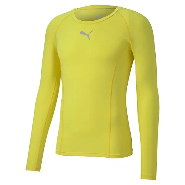 Puma Liga Baselayer L S Tee Fluo Yellow Total Football Direct