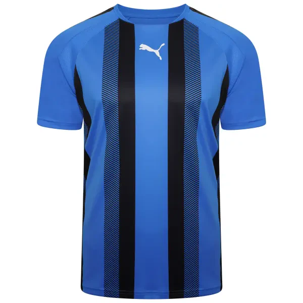 Puma teamLIGA Striped Jersey - Electric Blue Lemonade