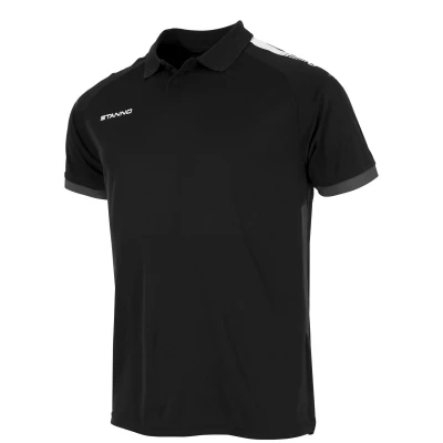 Stanno First Polo Shirt- Black / Anthracite
