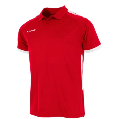 Stanno First Polo Shirt- Red / White
