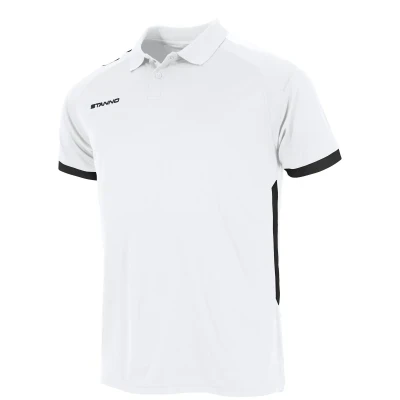 Stanno First Polo Shirt - White / Black