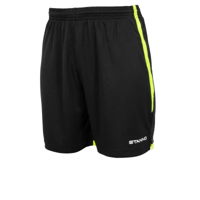 Stanno Focus Shorts - Black / Neon Yellow