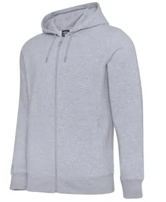 Umbro Club Leisure Zipped Hoody - Grey Marl / White