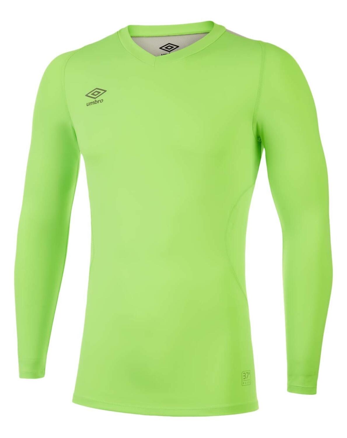 Umbro Elite V Neck Baselayer L S Green Gecko Total Football Direct