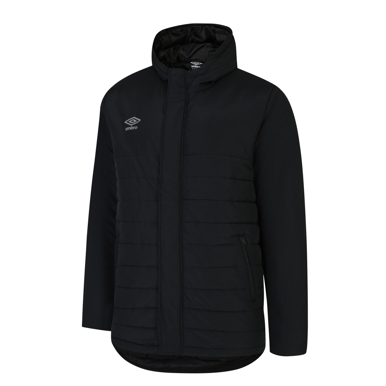 Umbro Padded Bench Jacket Black Total Football Direct
