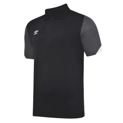 Umbro Total Training Polo Shirt- Black / White / Carbon