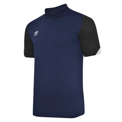 Umbro Total Training Polo Shirt- TW Navy / Dark Navy / White