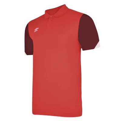 Umbro Total Training Polo Shirt- Vermillion / Biking Red / Black